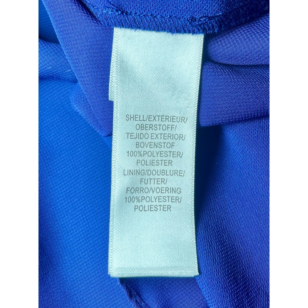 Adrianna Papell Dress Women 8 Cobalt Blue Ruffle Front Shift - Picture 6 of 11